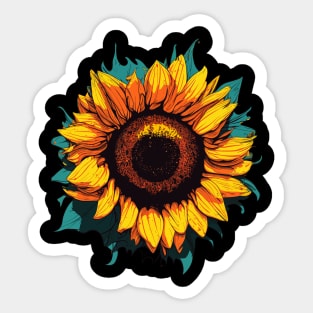 Cute Vacations Floral Summer Holidays Sunflower Sticker